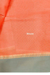 Rust Orange Pure Handloom Soft Cotton Saree
