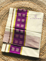Kerala Golden Tissue Set Saree Off White-VS383