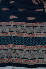 Premium Modal Silk Saree with Leaf Print