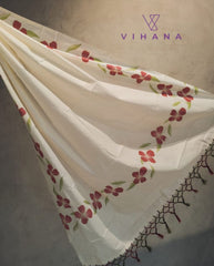 Kerala Set Mundu Off White Color Floral Print-VS363