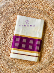 Kerala Golden Tissue Set Saree Off White-VS383