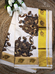 Kerala Cotton Set Saree - VS434
