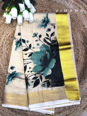 Golden Tissue Kerala Set Saree - VS405