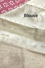 Dusty Pink Cotton Linen Saree