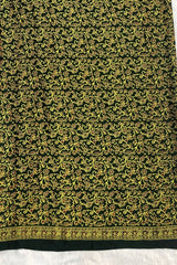 Green Ajrakh Print Satin Modal Silk Saree