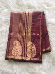 Tussar Silk Saree Paisley Motif-VS517