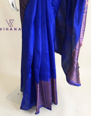 Semi Soft Silk Saree Royal Blue Color-VS520