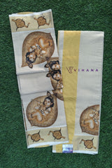 Kerala Tissue Set Mundu with Lord Krishna and Aalila Prints