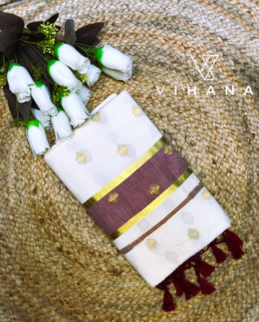 Kerala Cotton Set Saree-VS474