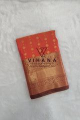 Orange Kanjivaram Silk Saree