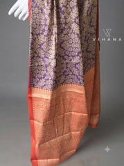 Jacquard Weaving Silk Saree –1 Gram Gold Inspired-VS515