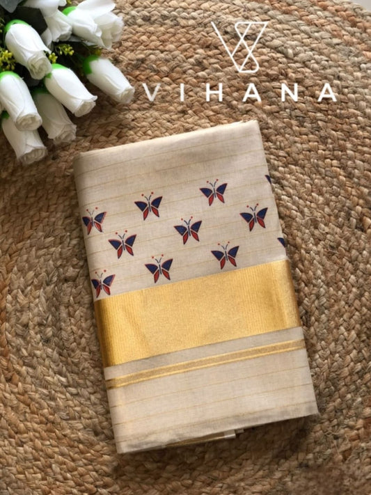 Kerala Tissue Set Saree - VS396