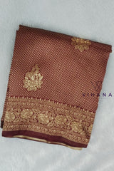 Maroon colour Banarasi silk saree