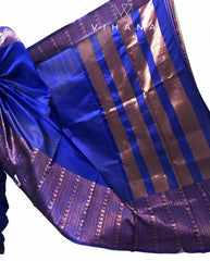 Semi Soft Silk Saree Royal Blue Color-VS520