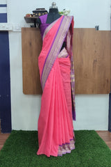 Pink Soft Silk Saree