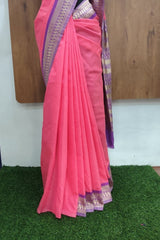 Pink Soft Silk Saree