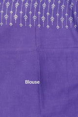 Calming Lavender Hand Block Printed Mulmul Cotton Saree