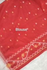 Elegant Red Cotton Saree