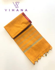 Pure Chettinad Cotton Check Zari Border Saree-VS516