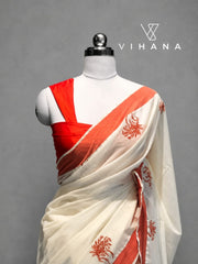 Kerala Saree Floral Print-VS385