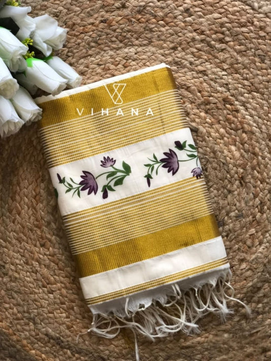 Kerala Cotton Set Saree-VS390