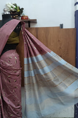 Dusty Mouve Kota Munga Silk Saree