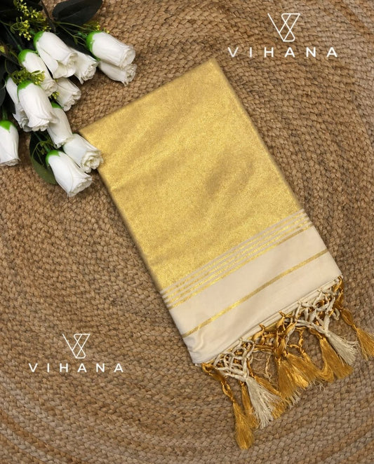 Kerala Tissue Set Saree - VS458