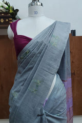 Grey Kota Munga Silk Saree