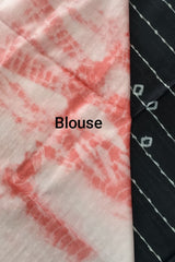 Elegant Black-White Kota Semi Tussar Bandini Tie & Dye Saree