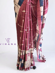 Premium Semi Tussar Saree Mauve Pink-VS518