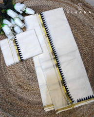 Kerala Cotton Off White Color Set Mundu -VS493