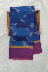 Blue Village Cotton Ikat Print Saree