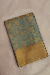 Blue Kanjivaram Tissue Silk Saree