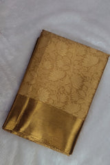 Golden Yellow Kanjivaram Tissue Silk Saree