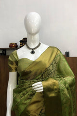 Green Kanjivaram Tissue Silk Saree