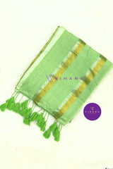 Green 120 Count Pure Mulcotton Saree