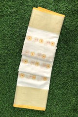 Nita Ambani Inspired Elegant Off-White Banarasi Kota Silk Saree