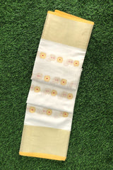 Nita Ambani Inspired Elegant Off-White Banarasi Kota Silk Saree