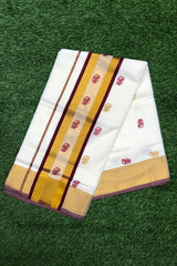Elegant Kerala Kasavu Saree With Elephant Motifs