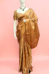 Red Orange Banarassi Silk Saree