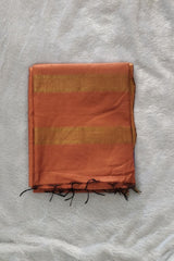 Rust Orange Maheswari Semi Silk Saree