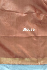 Rust Orange Maheswari Semi Silk Saree