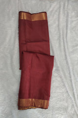 Maroon Maheswari Semi Tussar Silk Saree