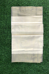 Kerala Golden Tissue Set Saree with Black Border