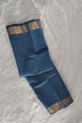 Pastel Blue Maheswari Semi Tussar Silk Saree