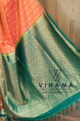 Orange Kanjivaram Silk Saree