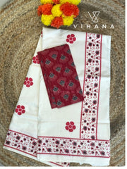 Kerala Cotton Set Saree -VS413