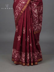 Kota Silk Saree with Batik Print – VS514
