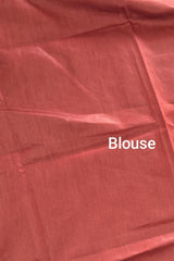 Brick Red Maheswari Semi Tussar Silk Saree