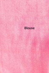 Soft Pink with Multicolor Stripes Premium Cotton Saree